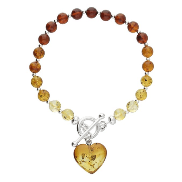 Saint Gyles Sterling Silver Bracelet with Amber