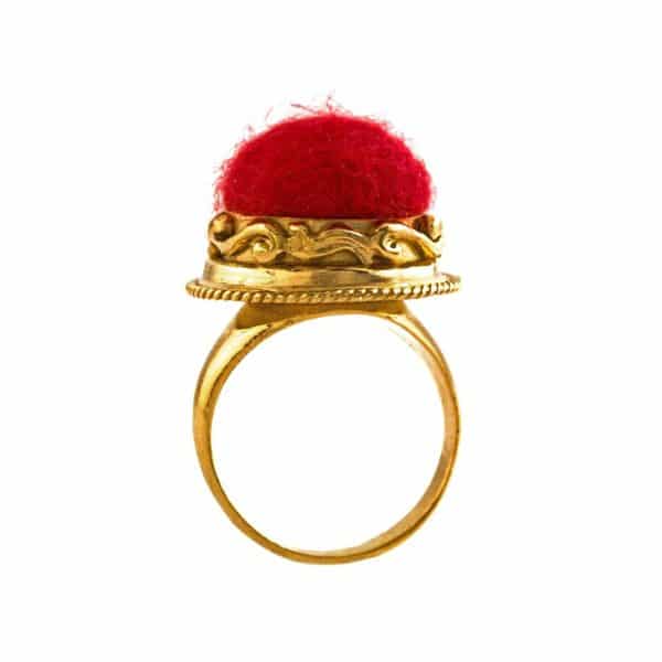 Ornate Felt Pin Cushion Ring