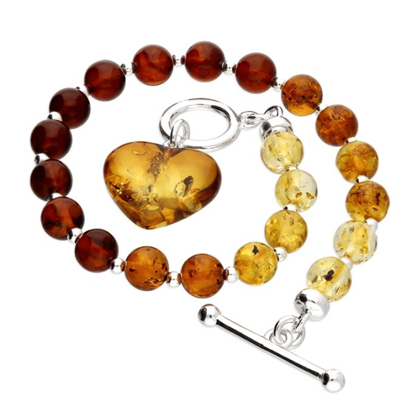 Saint Gyles Sterling Silver Bracelet with Amber - Image 2